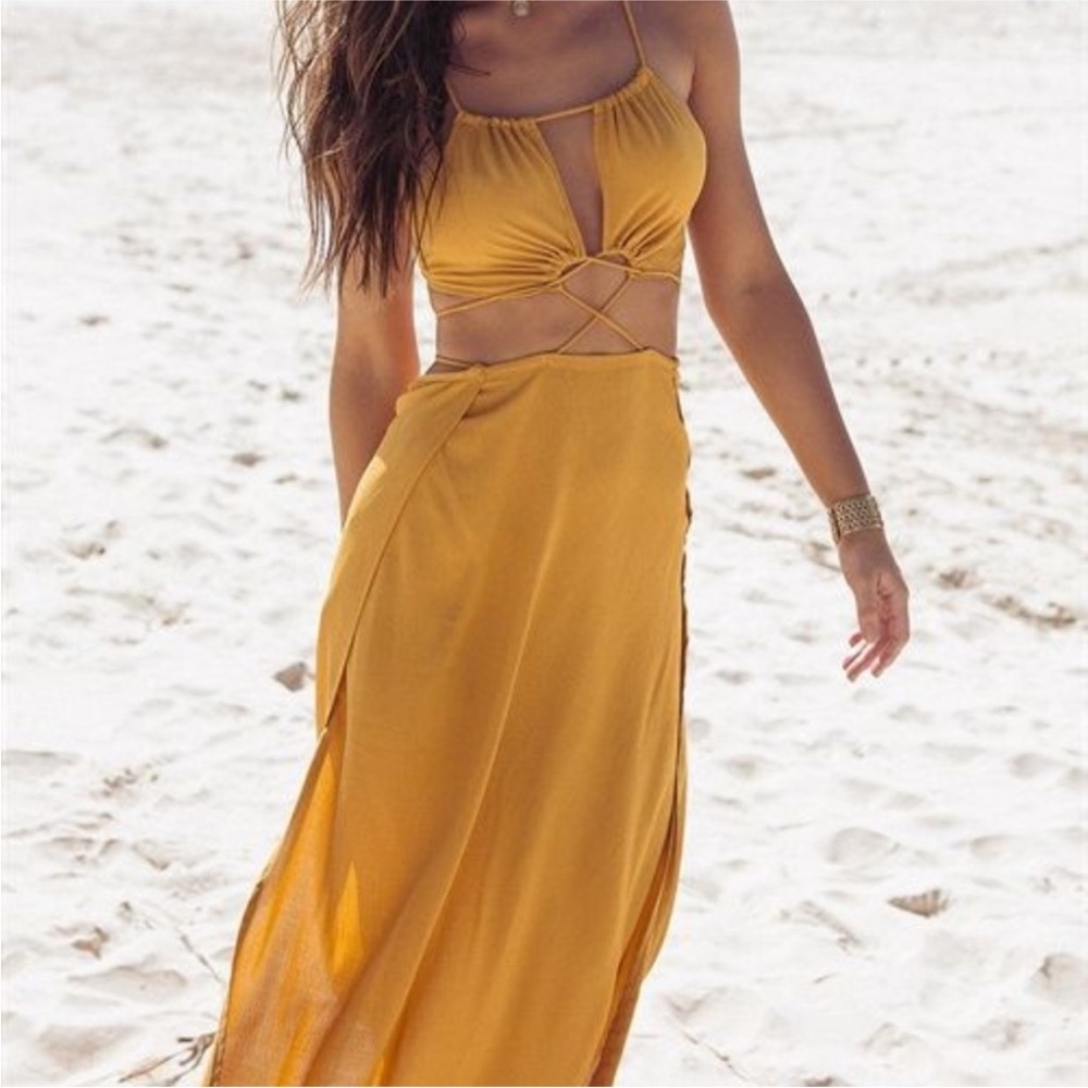 Sabo Skirt yellow maxi Dress